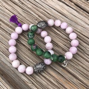 Lady Daisy Kunzite & diamond tassel bracelet
